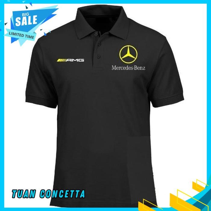 KAOS POLO BAJU KERAH DISTRO MERCEDES BENZ GLC F1 MERCY PETRONAS AMG POLOS CUSTOM PRIA WANITA COD PRO