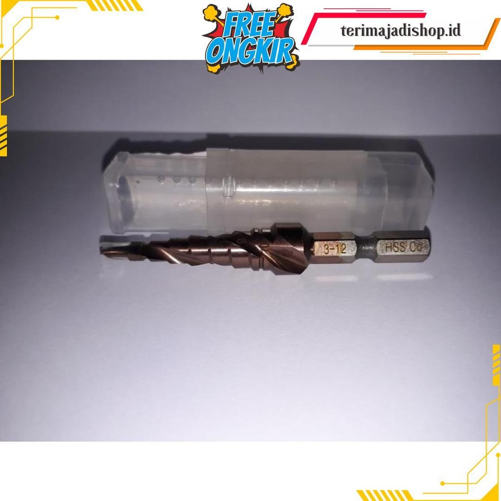 Mata Bor Pagoda Spiral Hss Cobalt M35 Hex Step Drill 3 -12Mm Original Produk
