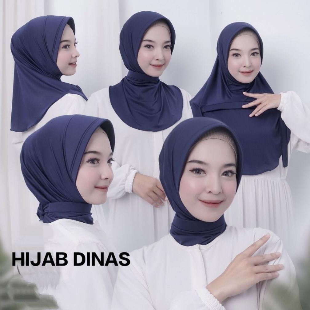 Hijab Dinas Anti Tembem ||Hijab Dinas Instan spandex Sutra||PNS|PEMDA||POLWAN||BHAYANGKARI|PERAWAT||