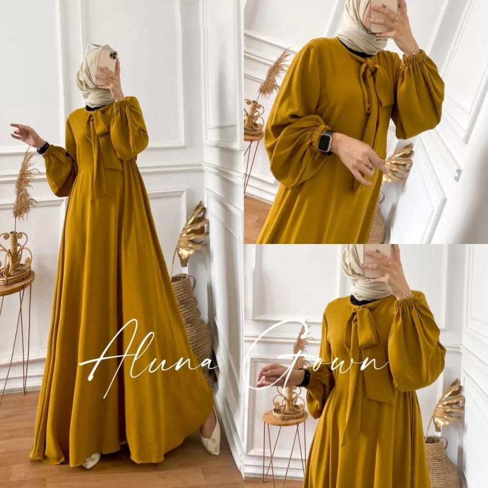 Hugogrosir - Gamis Aluna Gown Dress Wanita Baru