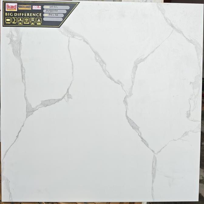 Terbaik Granit 60X60 Carara Matt Warna Putih Doff 100% Ori