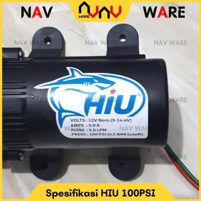 Pompa Air Dc 12V Hiu Original 100Psi High Pressure Sprayer Pertanian