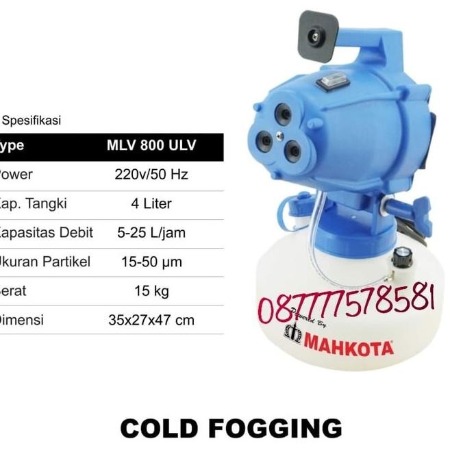 Cold Fogging Mahkota Mlv 800 Ulv
