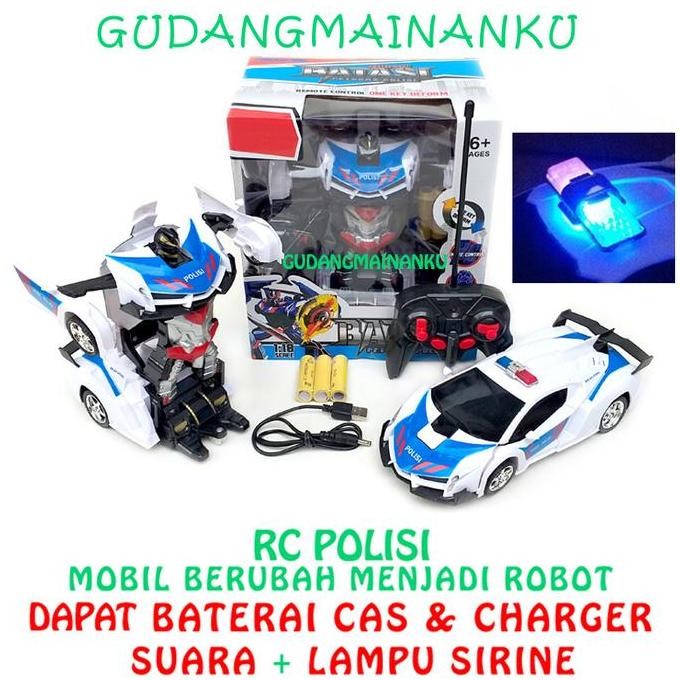 PROMO - LAMPU DAN SUARA SIRINE (PAKAI BATERAI CAS) Mobil Remot Robot Polisi RC Remote Control Ada Su