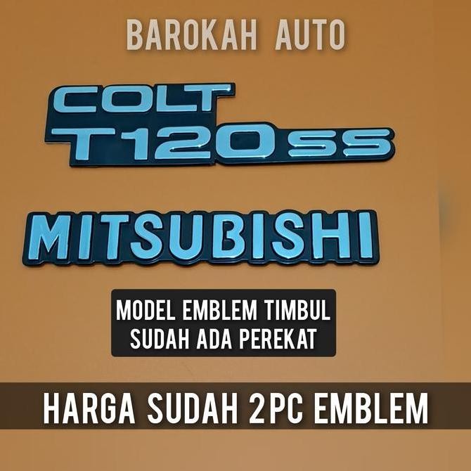 NEW - colt t120ss logo mobil tulisan emblem mitsubishi dan colt t120ss