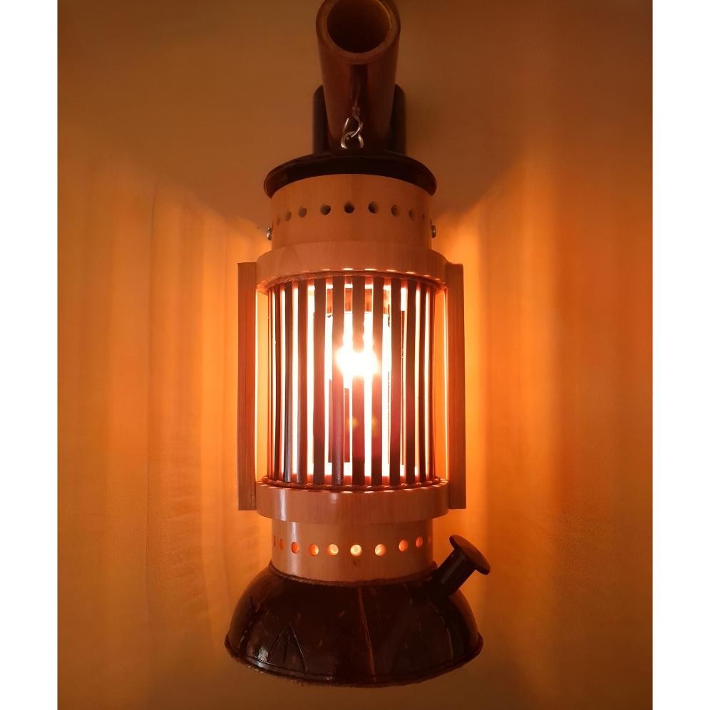 Lampu Tempel Bambu / Lampu Hiasan Dinding / Lampu Teras Dekorasi Unik Klasik / Lampu Tidur