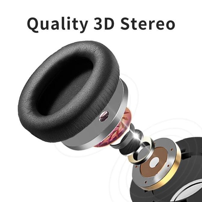 MINISO Headphone Bluetooth Headset Wireless Gaming Coloful Light Mic