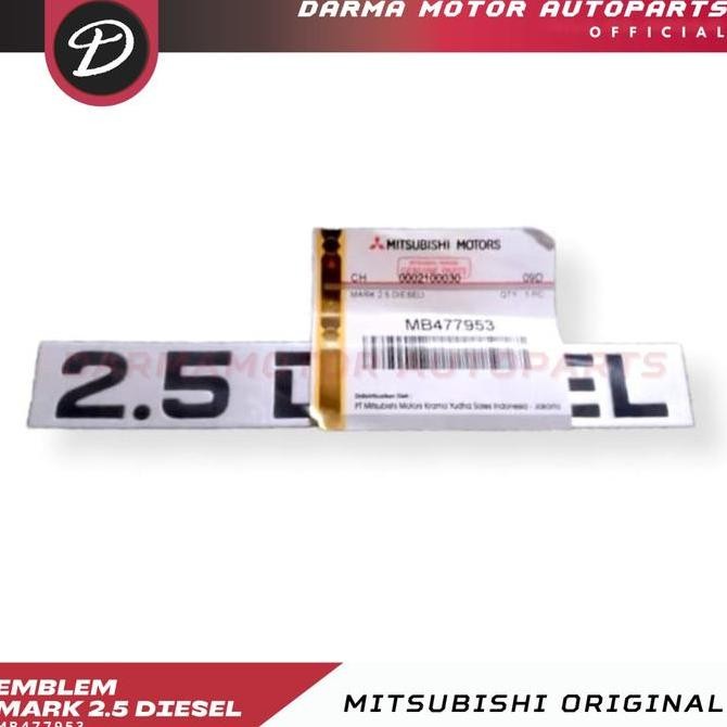 TERLARIS - Sticker Stiker Emblem 2.5 Diesel Mitsubishi Kuda GLS Grandia Diamond 2.5 Tahun 1998-2005 