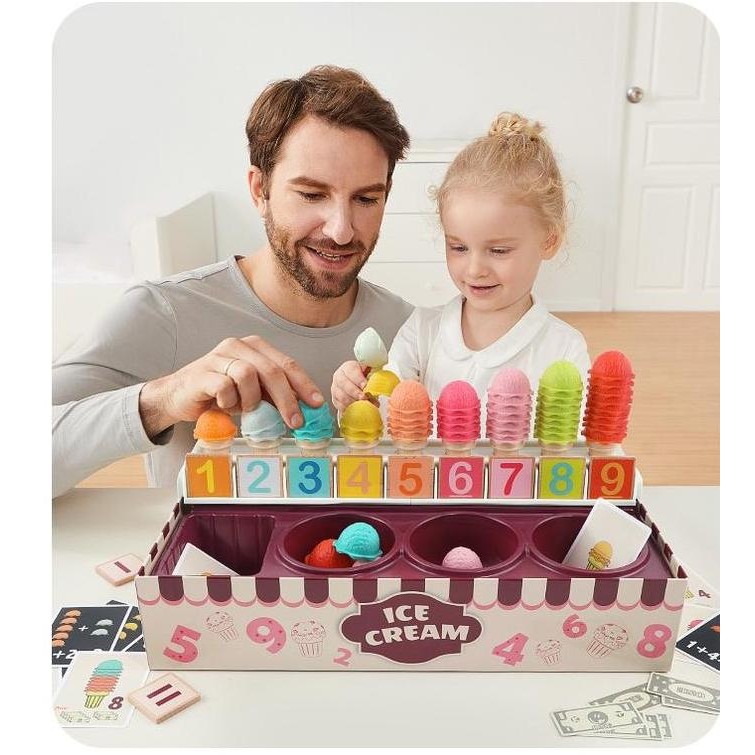 PROMO - Top Bright Math Logic Ice Cream Number mainan edukasi belajar angka