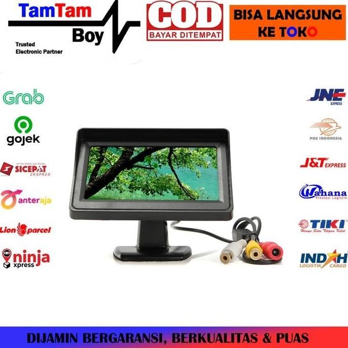 TERLARIS - Monitor Mini Rear View TFT LCD 4.3 Inch Bisa Untuk TV Satelit Parabola