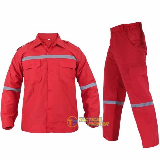 setelan wearpack safety / wearpack Baju Celana Panjang Pria