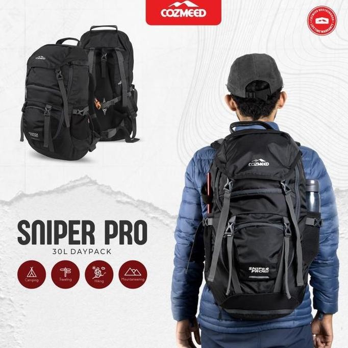Tas Ransel Daypack Naik Gunung Cozmeed Sniper Pro 2.0 Free Cover Bag