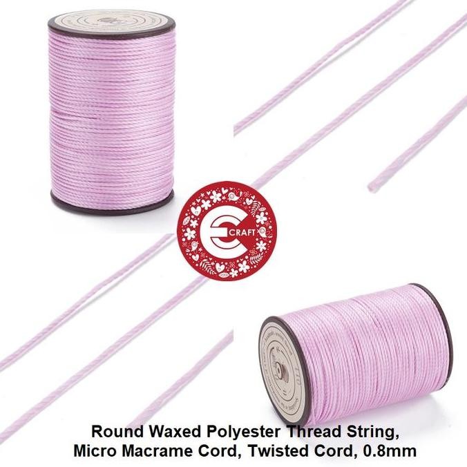 *#*#*#] 1 METER TALI BENANG WAX POLYESTER 0.8MM  UNTUK GELANG. MACRAME DAN MENJAHIT BAHAN KULIT