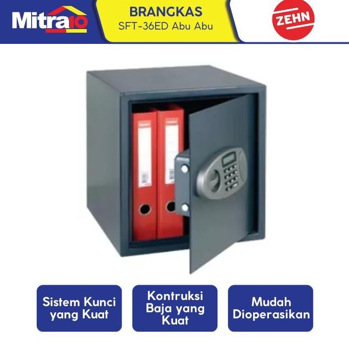 Zehn Sft-36Ed 380X350X360 Grey File Safe Brankas Penyimpan Barang