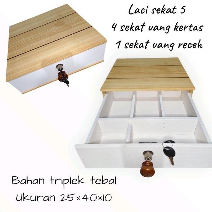 (Expert) PROMO LACI UANG KASIR LACI SEKAT 5/4   MURAH LACI WARUNG Penyimpanan