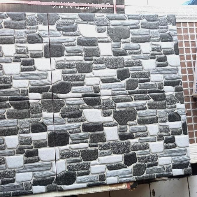 Terbaik Keramik Dinding Taman 25X40 Motif Batu Kaisar-Keramik Lantai Teras 100% Ori
