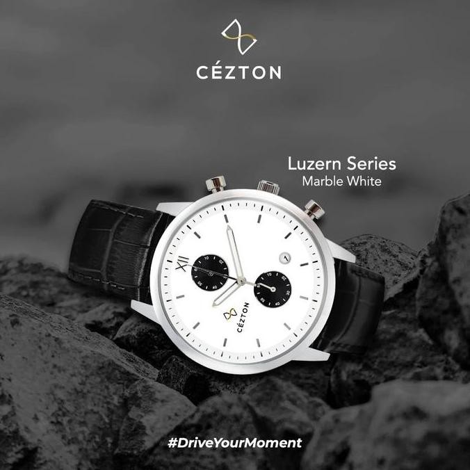 LUZERN SERIES Marble White | Jam Tangan Cezton Elegan Hitam PS