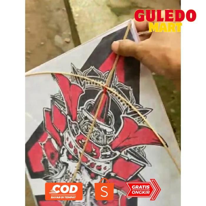 GA24 Layangan Sukhoi Super Aduan Bambu Kertas Minyak Premium