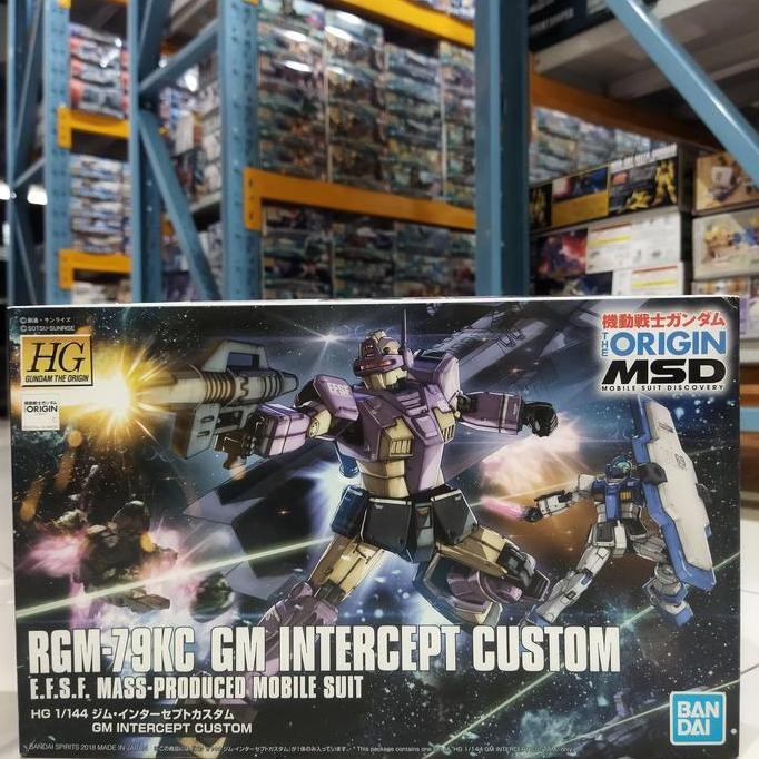 hanya disini] HG 1/144 Gundam The Origin RGM 79 KC GM Intercept Custom - Bandai