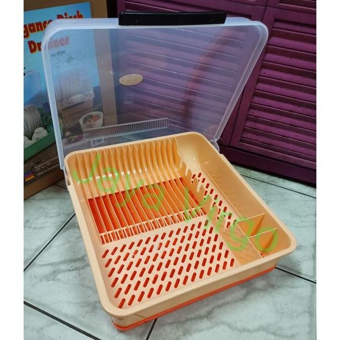 Terbaik Rak Piring Nagata / Rak Piring Tutup Plastik / Dish Drainer / Dishrack 100% Ori