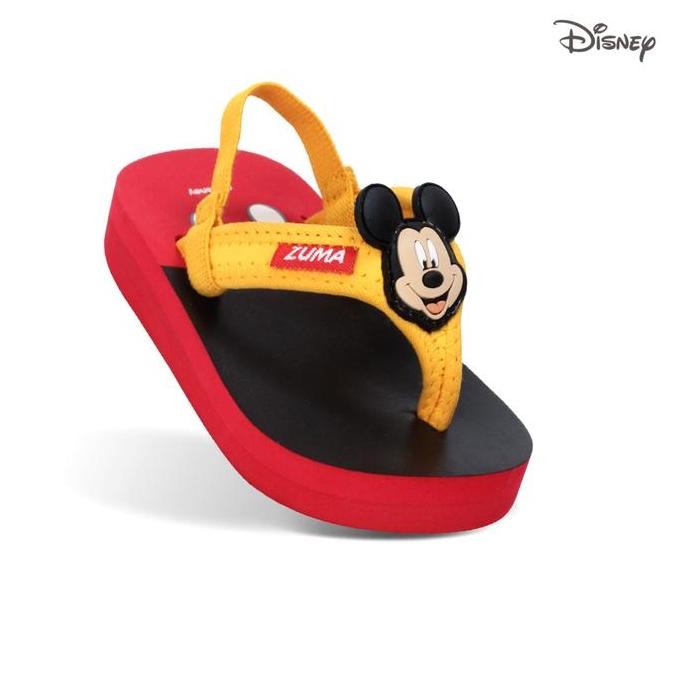 Zuma X Disney Mickey Baby/Sandal Karet Tali Sandal Jepit Bayi - Hitam