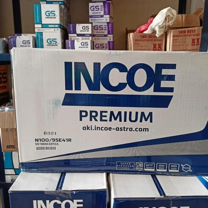 HARGA DISC - AKI BASAH BATERAI INCOE PREMIUM N100/95E41 12V 100AH TRUCK GENSET TAFT