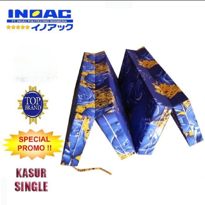 Inoac Kasur Busa Lipat Single 4 Tebal 10Cm Kualitas Super Bahan Rebounded Nyaman Tahan Lama Garansi 