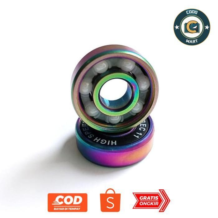 Is75 hj-45 Profesional SPEED Bearing CERAMIC Hybrid black inline skate skateboard sepatu roda kerami