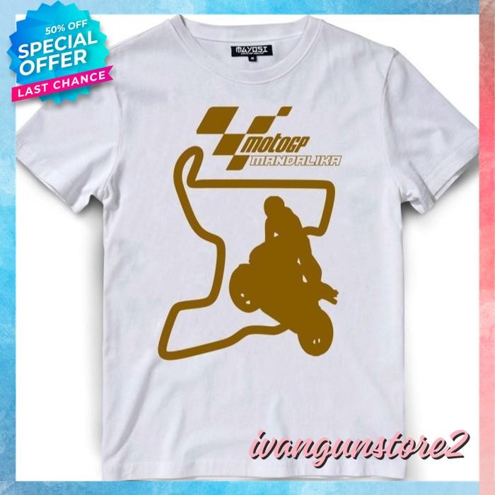 BEST SELLER KAOS TSHIRT BAJU OBRAL MURAH COMBED 30S DISTRO SIRKUIT MANDALIKA MOTO GP LOMBOK RACING T