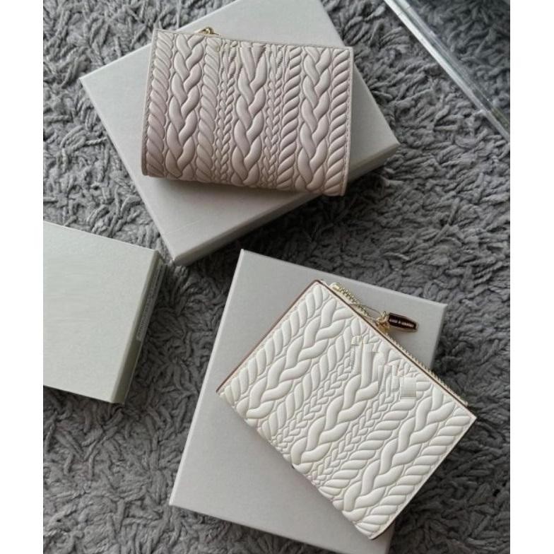 Dompet Lipat Mini TEXTURED ANYAMAN + BOX Dompet rantai dompet wanita dompet import dompet murah domp