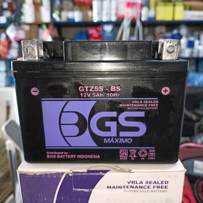 Aki Beat / GS GTZ5S Maximo 12V 5Ah MF / Aki Mio Suprax125 Revo