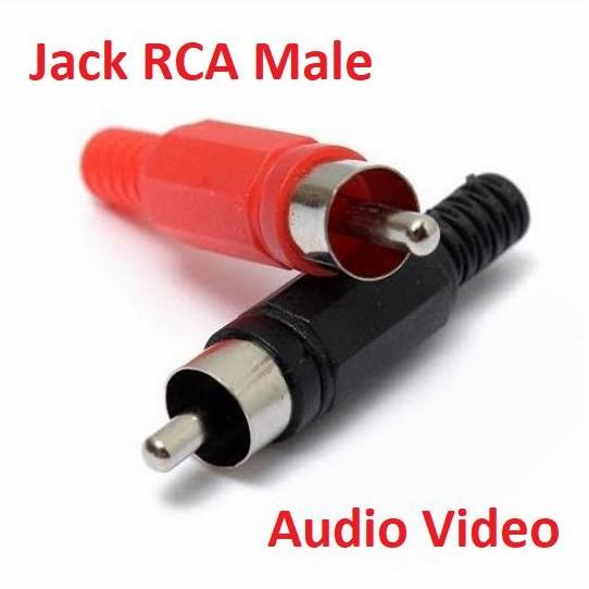 $+$+$+$+] Jack RCA Male Audio Video  Konektor Jek Jantan TV AMPLI DVD VCD Player