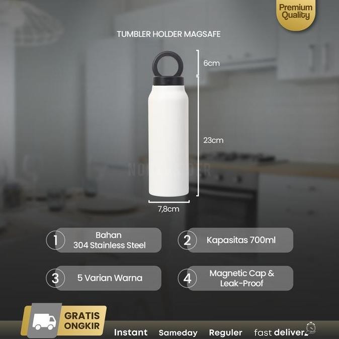 Northsider Tumbler Kopi Teh Botol minum Coffee Tea Phone holder Magnetic Magsafe Stainless vacuum In