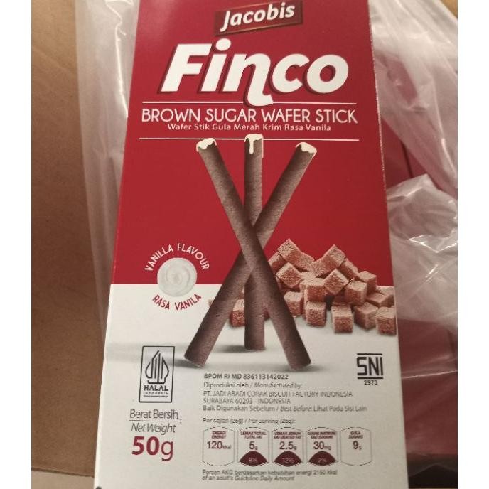 Jacobis Finco Wafer Sti Gula Merah 50 Gr 1 Karton 30Pa