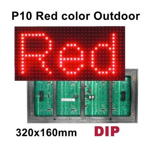 ] LED Modul DIP P10 Running Text Panel P10 FULL Outdoor Red Merah