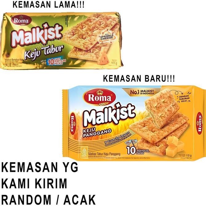 New Biskuit Malkist * Biscuit Roma Malkist * Biskuit Tabur Keju Panggang * 110gr