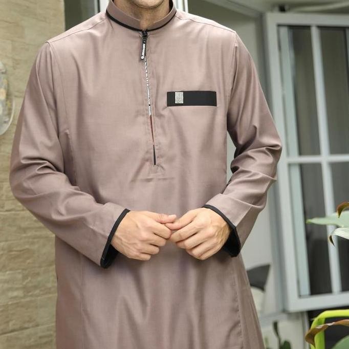 jubah pria jubah assyauqie kombinasi GS