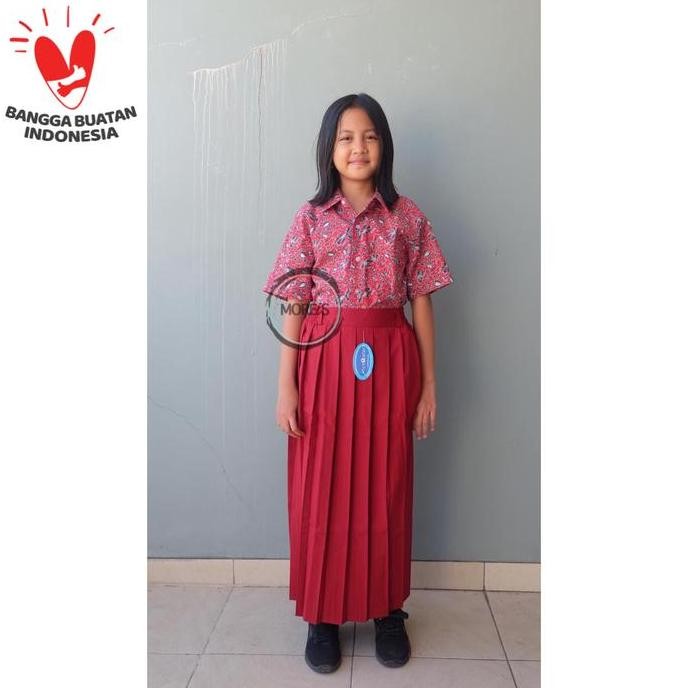 (Expert) Seragam Baju Batik SD/MI/TK/PAUD JM Merah