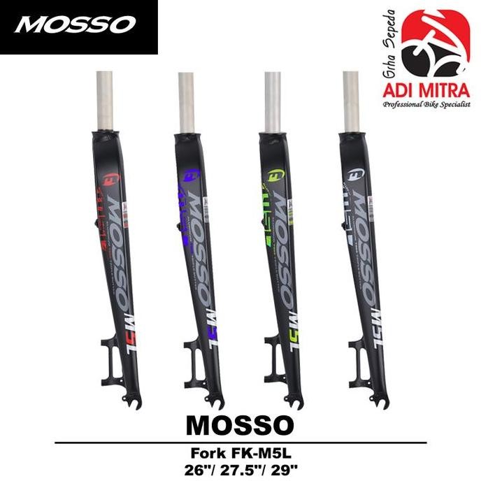 Mosso M5L Fork Rigid Disc Brake Fork Sepeda 26 / 27.5 / 29 Inch