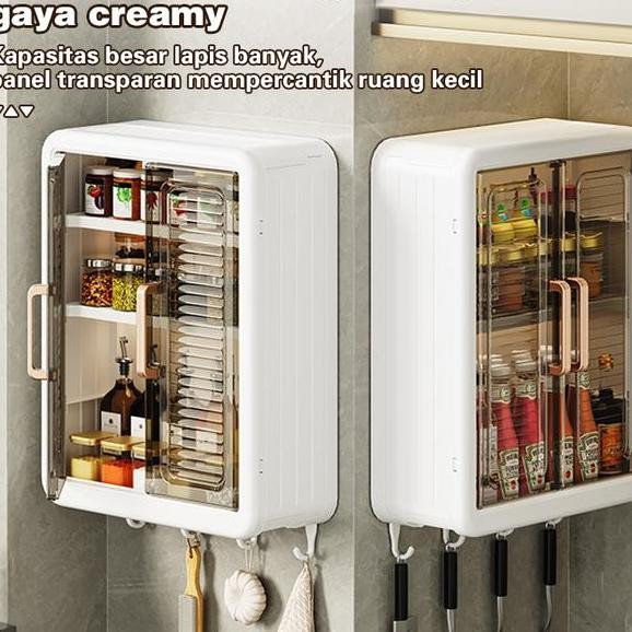 Etife Rak Kamar Mandi Rak Dinding Tempel Tertutup Rak Gantung Dinding  Rak Dinding Kamar Mandi Plast