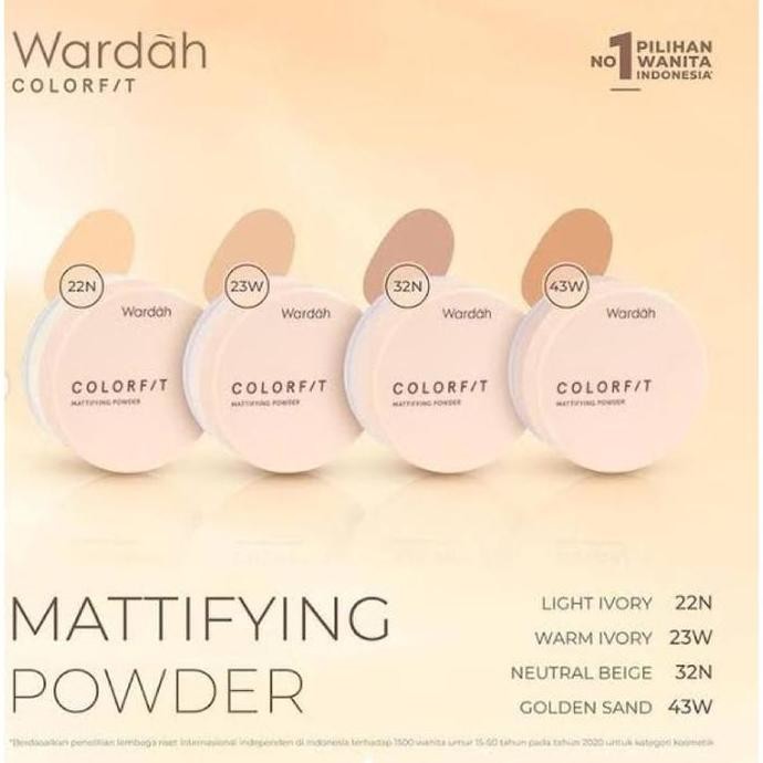 Terbaik Wardah Colorfit Compact Powder Velvet Foundation Spf20 Bedak Padat 100% Ori