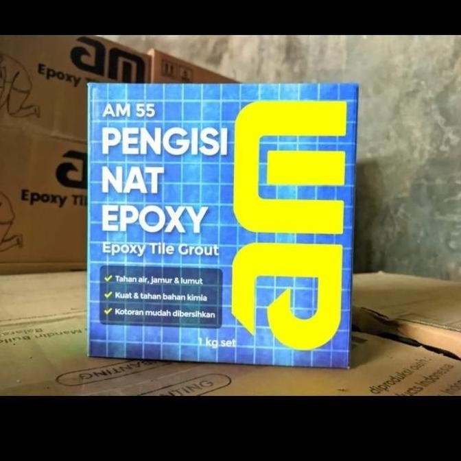 am 55 tile grout epoxy White pengisi nat epoxy