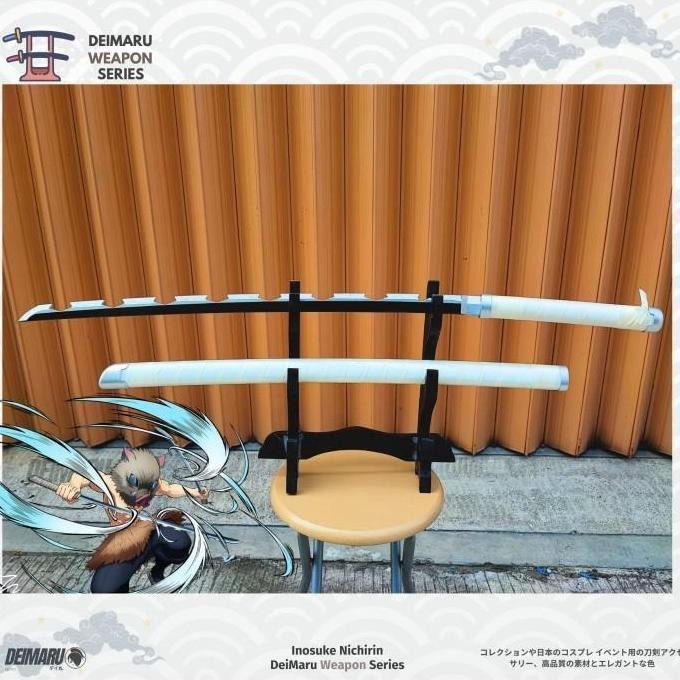 Ready  Replika Pedang Inosuke Nichirin Kimetsu No Yaiba - Pedang Kayu