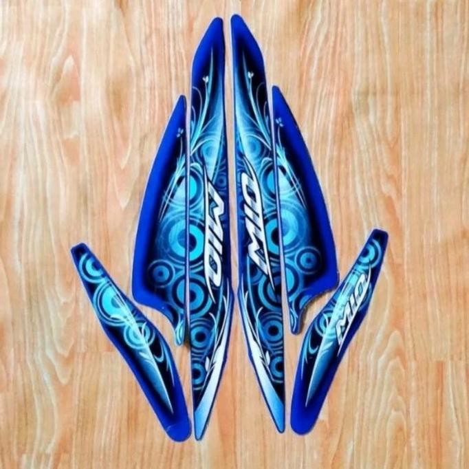 Stiker Striping Motor MIO SMILE 2011 BIRU Sticker Lis Body Standar
