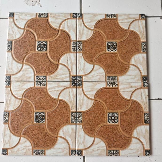 KERAMIK LANTAI 25X25 KASAR COKLAT U/ KERAMIK TERAS-GARASI-UNO KW1