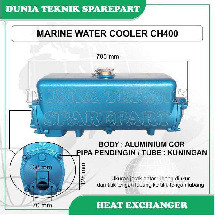 CH400 MARINE WATER COOLER / RADIATOR MESIN KAPAL /  HEAT EXCHANGER murah
