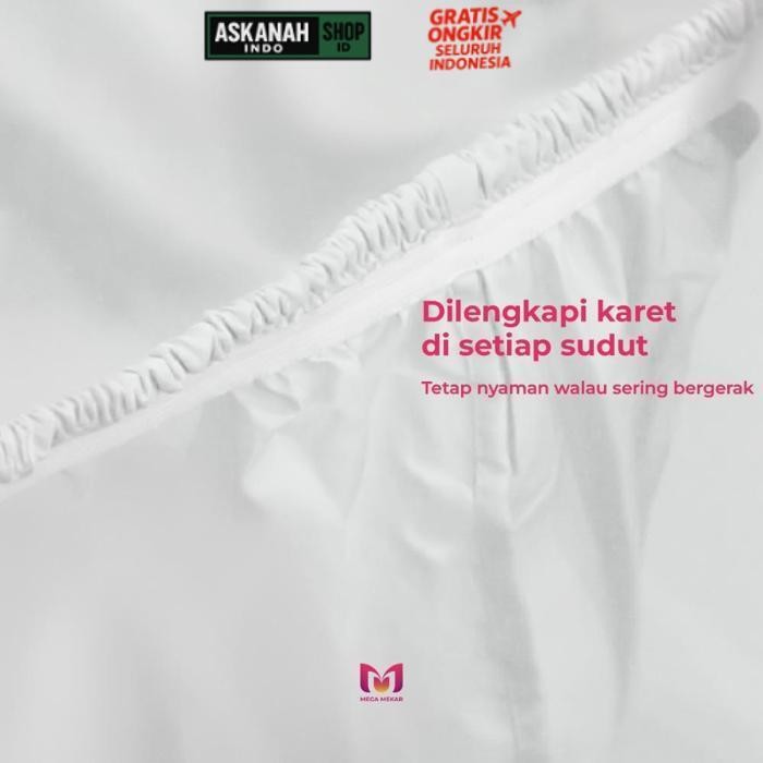 Quality Sprei Set Putih Hotel Katun Lembut Adem / Sprei Polos / Sprei Katun Polos / Sprei 120X200 16