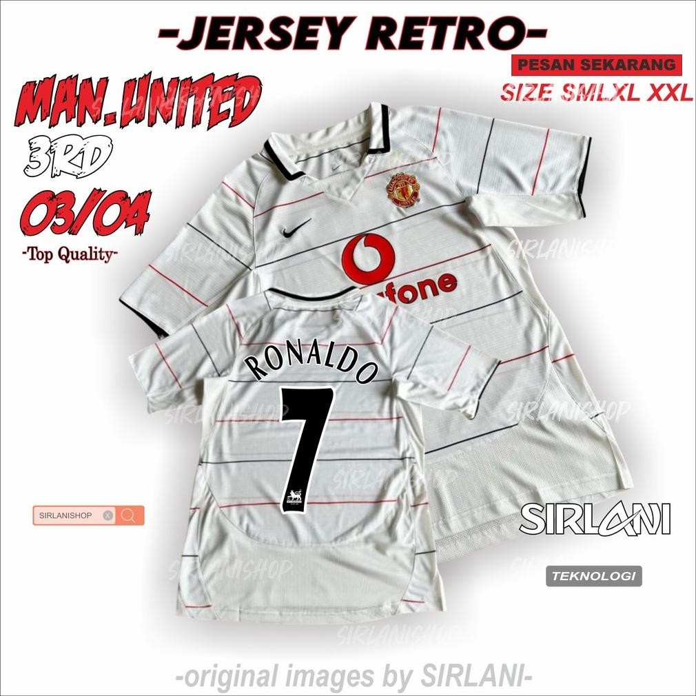 RETRO MU 3rd PUTIH 2003 2006 JERSEY VINTAGE M4N.UN1TED THIRD 03 06
