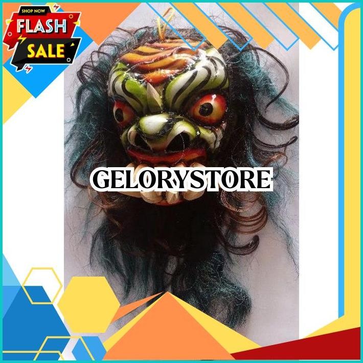 Topeng Buto Gedruk Mainan Anak Seram Asli Kayu PROMO