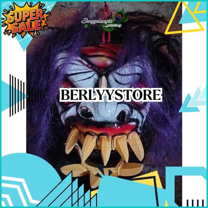 GEDRUKAN TOPENG MOSTER GEDRUK /TOPENG SPON MAINAN GIGI KAYU SERAM /TOPENG GERDUK COD